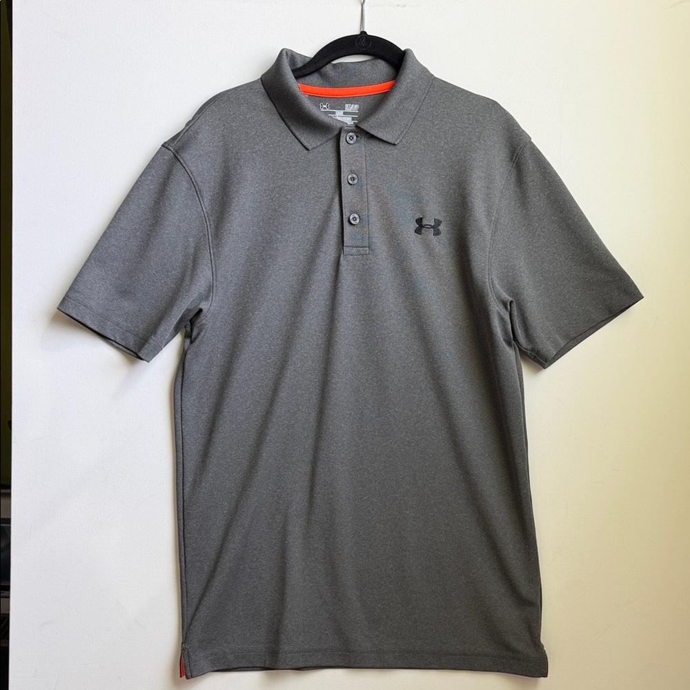 Under Armour Men's Charcoal Polo Shirt | Small